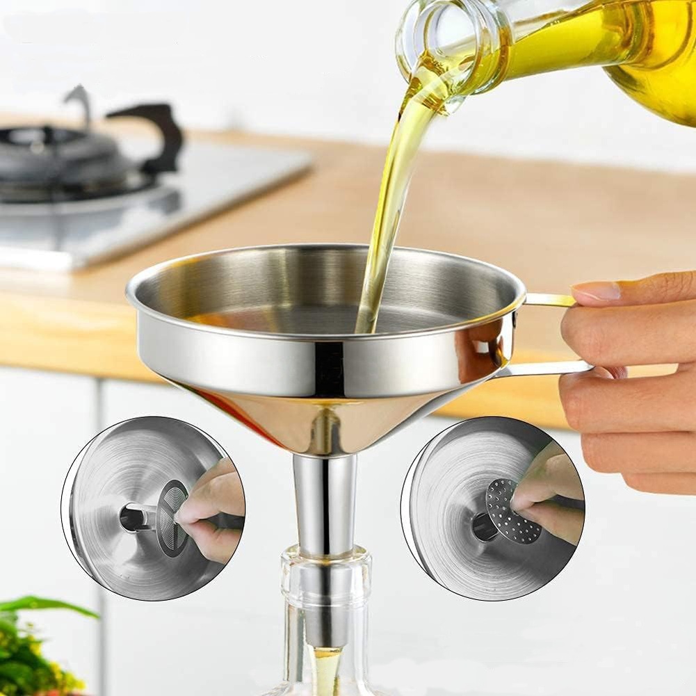 1Pc 스테인레스 스틸 요리 오일 깔때기 넓은 입구 주 - Kitchen Gadgets And Equipment 리뷰 및 가격