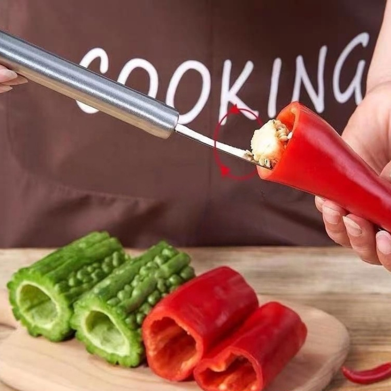 다용도 스테인리스 스틸 페퍼 코어러 도구, 간편한 피망 - Kitchen Gadgets Essential 리뷰 및 가격
