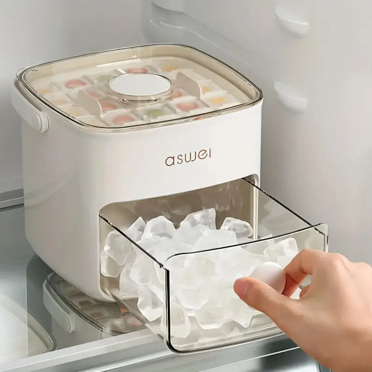 쉬운 누름 뚜껑이 있는 48큐브 제빙기 - 더블 레이어 - Kitchen Gadgets Essential 리뷰 및 가격